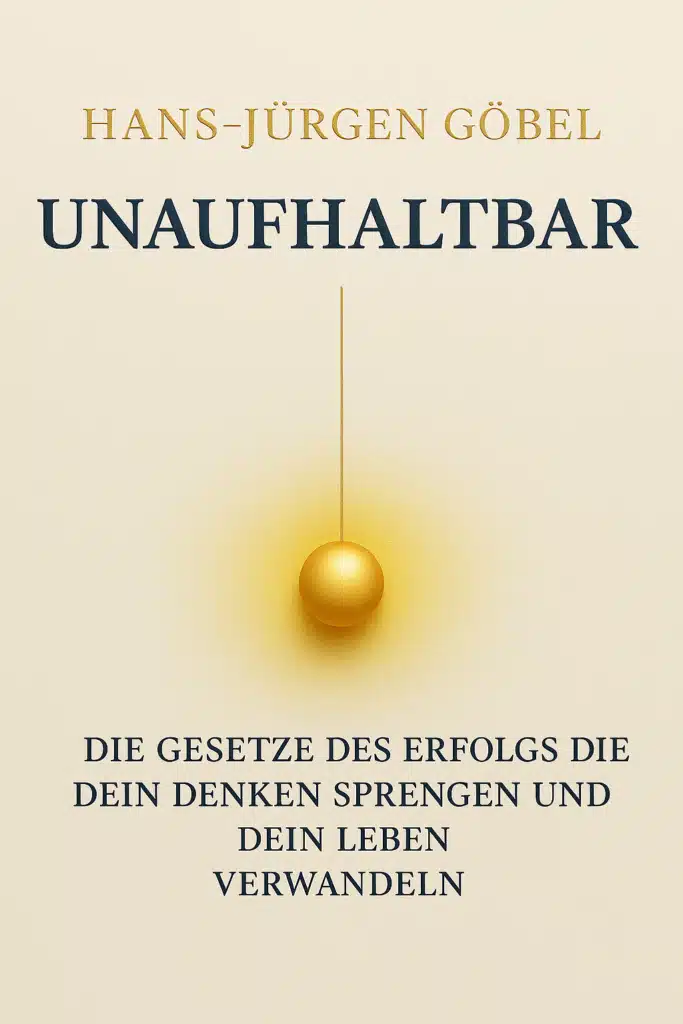 Buchcover Unaufhaltbar von Hans-Jürgen Göbel über Erfolg, Mindset und persönliche Entwicklung. Neustart ab 50, Leben neu beginnen mit 50, Midlife Krise Männer, Neuanfang im Leben ab 50, persönliche Entwicklung ab 50